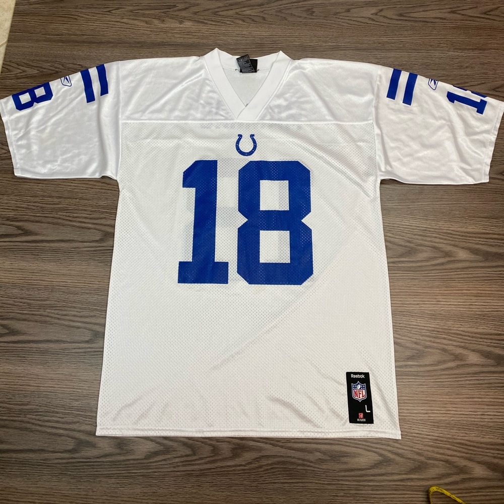 Reebok NFL Manning 18 Colts Jersey L - Picture 2 of 5